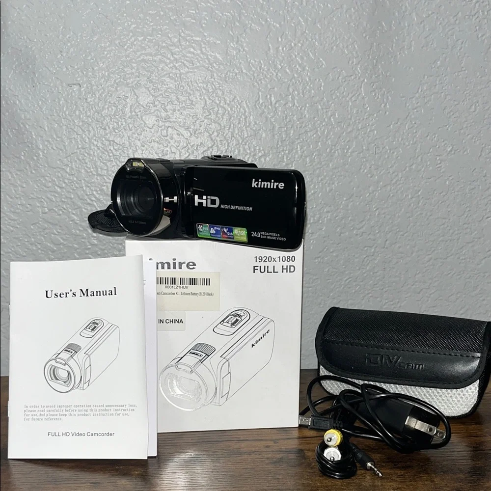 Kimire Black HD Full HD Camcorder - 1920x1080 Video